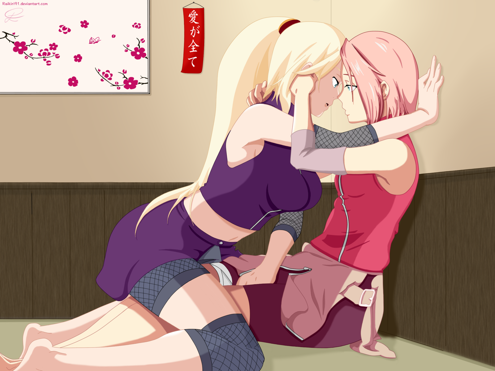 Hentai lesbian kissing фото 103