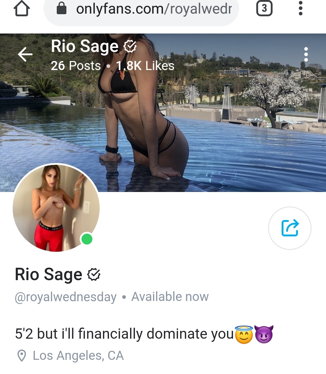 Onlyfans rio sage Free access