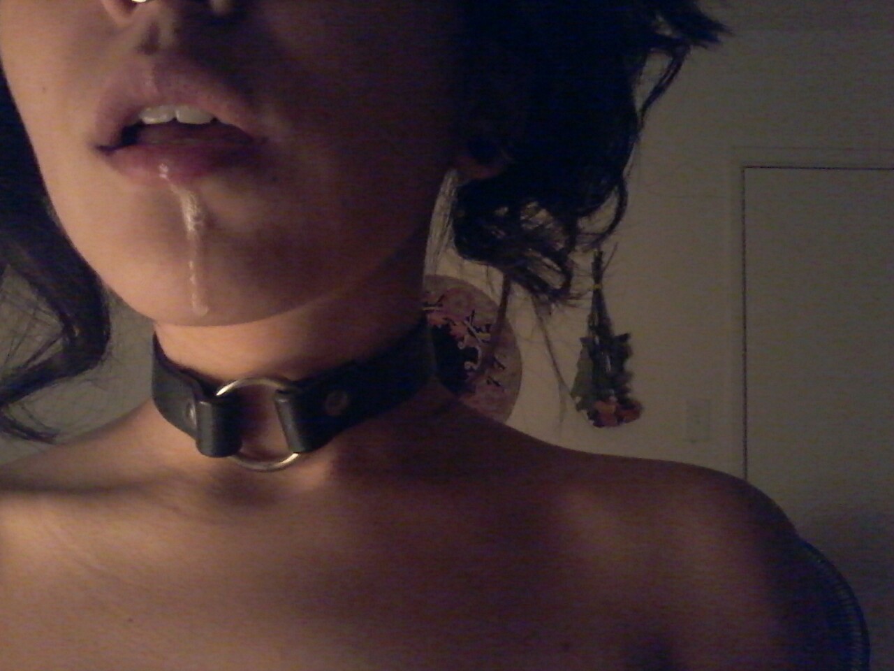 Choker necklaces sucking dick