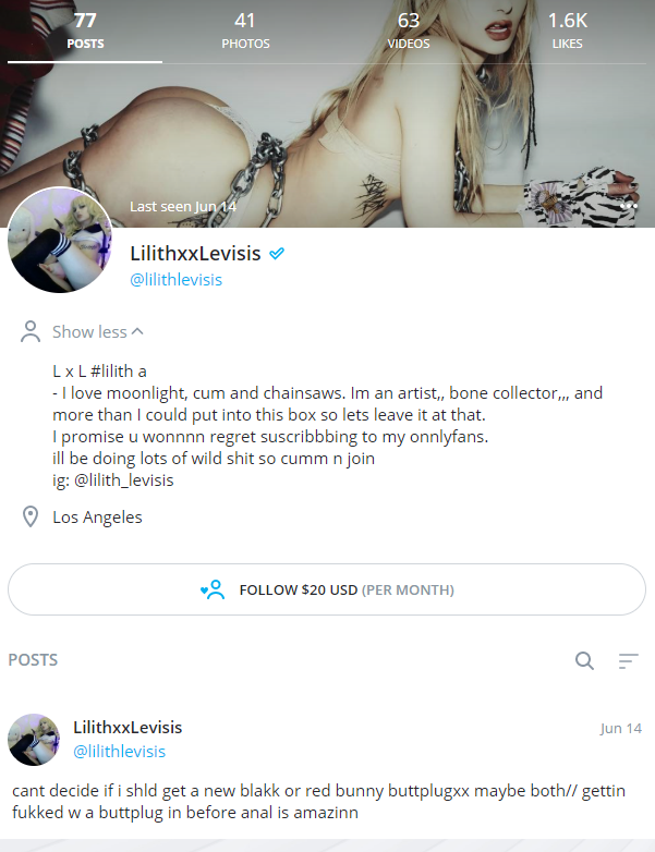 Lilith levisis onlyfans