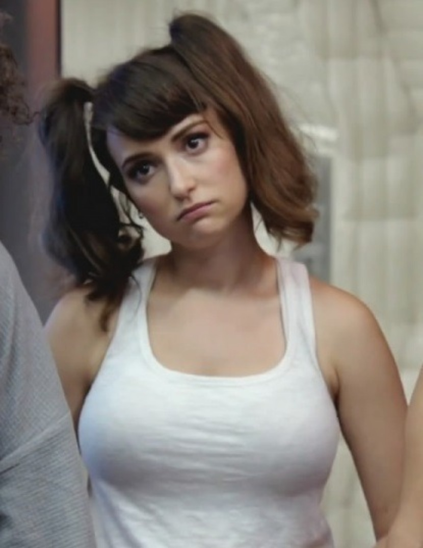 Milana Vayntrub Flashing